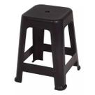 Banqueta Plastica Resistente Preta Aguenta Ate 120Kg