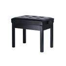 Banqueta Preta,Banco de Piano,Teclado c/Ajuste Altura (46-56 cm),Assento (34x55 cm),c/ Botões