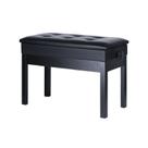 Banqueta Preta,Banco p/Piano,Teclado c/Assento Duplo (72 x 34 cm),Porta Livros,Altura (48-58cm)