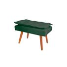 Banqueta Puff decorativo Opala verde musgo pé palito