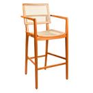 Banqueta Rihanna 43cm Madeira Maciça com Braço - Sallar Home