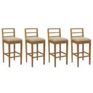 Banqueta Sala de Jantar Sofia 1BMM006CA Premium Madeira Maciça Kit 4 Un Carvalho/Boucle Bege - Kappesberg Banqueta Sala de Jantar Sofia 1BMM006CA Premium Madeira Maciça Kit 4 Un Carvalho/Boucle Bege - Kappesberg