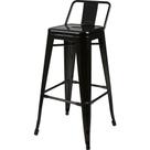 Banqueta Tolix com Encosto cor Preta 93 cm - 54370