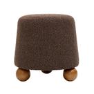 Banqueta Tov Furniture Jaine estofada em marrom chocolate