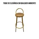 Banqueta Tradicional Dourada Elegante e Resistente Design Clássico