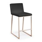 Banqueta Tulipa em Aço Carbono Dourado