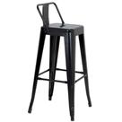 Banqueta Umix115e C- Encosto - Preta