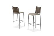 Banquetas 2un Titanium Junco Cromado
