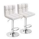 Banquetas Furmax Ajustáveis em Couro PU com Giro - Conjunto de 2