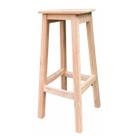 Banquinho Alto 70cm Madeira Maciça Quadrado Para Balcão Área de Lazer Banqueta Madeira Rústica