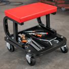 Banquinho Banqueta Mecânico Oficina 150kg Bandeja 3 Divisórias Assento Rodinhas 360 Graus BRS Banquinho Banqueta Mecânico Oficina 150kg Bandeja 3 Divisórias Assento Rodinhas 360 Graus BRS