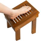 Banquinho de banho em madeira de teca Utoplike para depilar as pernas Banquinho de banho em madeira de teca Utoplike para depilar as pernas