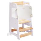Banquinho de cozinha infantil Helper HARPPA com altura ajustável branca