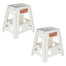Banquinho De Plastico Banqueta Dobravel Grande Ordene 2 Unid