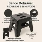 Banquinho Dobrável de Plástico Resistente e Portátil Multiuso Banquinho Dobrável de Plástico Resistente e Portátil Multiuso