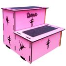 Banquinho Escada Antiderrapante Banheiro Infantil Criança Rosa