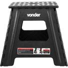 Banquinho Plástico Dobrável Multiuso Banqueta 360mm - Vonder Cor Cinza