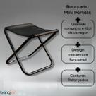 Banquinho Portatil Dobrável Pesca Passeio Camping 100 Kilos