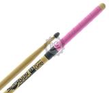 Baqueta Spanking Comfort Grip 7A com Ponta de Nylon Rosa cabo emborrachado e menos lisa (116759)