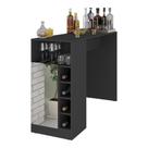 Bar Bancada com Adega 1 Porta e Espelho Multimóveis Mp1090 Preto