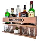 Bar Barzinho de Parede Decoração frase Barzinho 54x26 cor Amadeirado