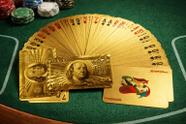 Baralho 54 Cartas Copag ou Baralho á prova D água Dourado , escolha sua variação