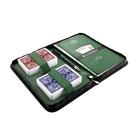 Baralho de cartas Bullets, conjunto de 2 baralhos, bolsa Rummy com imitação de couro, índice alemão, com baralhos de plástico, regras do jogo, 15 variantes de Rommee, caneta e bloco, 2 baralhos, 52 cartas e 3 Jokers