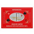 Baralho de cartas impermeável 100% plástico jogo de cartas resistente durável