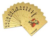 Baralho Plástico À Prova Dágua Gold Dourado Metálico Baralho Plástico À Prova Dágua Gold Dourado Metálico