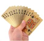 Baralho Premium Gold 24k Truco Poker Cartas Douradas Super Resistente