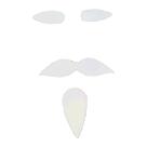 Barba Bigode e Sobrancelhas Branco para Fantasias