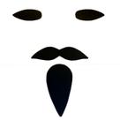 Barba Bigode e Sobrancelhas Pretos para Fantasias