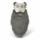 Barba falsa grisalha mago comprida pelucia 45cm Fantasia Barba falsa grisalha mago comprida pelucia 45cm Fantasia
