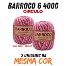 Barbante barroco multicolor circulo n 06 400g kit 02 un