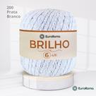 Barbante EuroRoma Brilho Branco com Prata 200 n6 400g