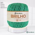 Barbante EuroRoma Brilho Verde Bandeira com Prata 803 n6 400g