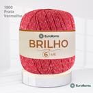 Barbante EuroRoma Brilho Vermelho com Prata 1000 n6 400g