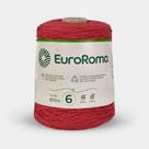 Barbante euroroma colorido 06 fios cor 1000 vermelho unidade