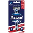 Barbasol Ultra 6 Plus Afeitado Manual para Hombre 1 Mango 2 Cuchillas