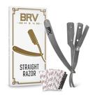 Barbeador de barbeiro Straight Edge BRV MEN Professional Silver