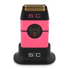 Barbeador de folha dupla sem fio StyleCraft Instinct Metal com motor vetorial IN2, controle de torque intuitivo, recarregável por USB-C (rosa)
