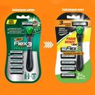 Barbeador descartável Flex3 Hybrid Sensitive recarregável Preto + 5 lâminas - Bic Barbeador descartável Flex3 Hybrid Sensitive recarregável Preto + 5 lâminas - Bic