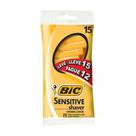 Barbeador descartável Sensitive Shaver Amarelo 15 unidades - Bic Barbeador descartável Sensitive Shaver Amarelo 15 unidades - Bic