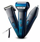 Barbeador Elétrico 3 em 1 Recarregável USB Aparador de Nariz e Orelha Máquina de Cortar Cabelo Barbeador Elétrico 3 em 1 Recarregável USB Aparador de Nariz e Orelha Máquina de Cortar Cabelo