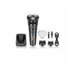Barbeador Elétrico 3 Lâminas Sem Fio Recarregável Máquina de Barbear NCP-9502 Tripla Rotativa 90 min USB