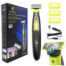 Barbeador Eletrico A Prova Dagua USB Flexivel Profissional Corpo e Rosto GT9866