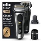 Barbeador elétrico Braun Series 9 PRO+ 9597cc para homens para uso úmido/seco