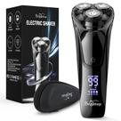 Barbeador Elétrico Brightup para Homens - À Prova D'Água com Aparador Pop-Up