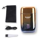 Barbeador Elétrico Kemei KMTX10 Recarregável USB 3 Velocidades LCD Profissional