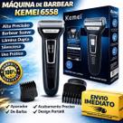 Barbeador Elétrico Masculino Kemei 6558 Máquina De Barbear Compacta Alta Performance Presente